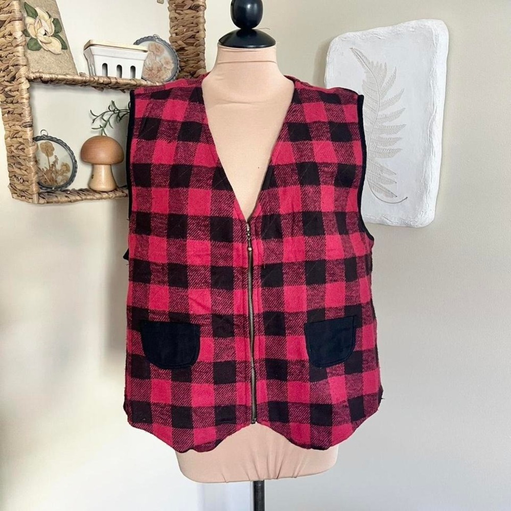 Vintage Rosettes 90s Deadstock Plaid Vest‎
